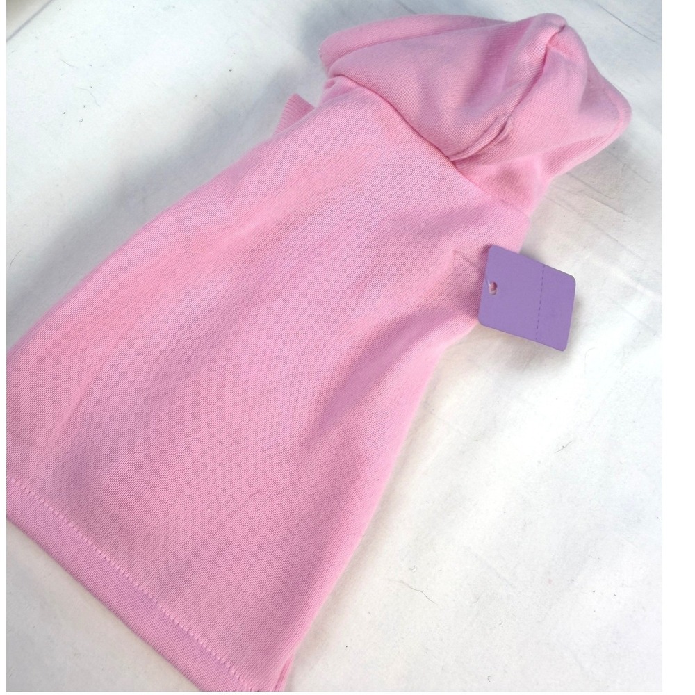 Boutique‎ Pet Hoodie XS Pink Fleece Sleeveless Sweatshirt Dog Cat NWT